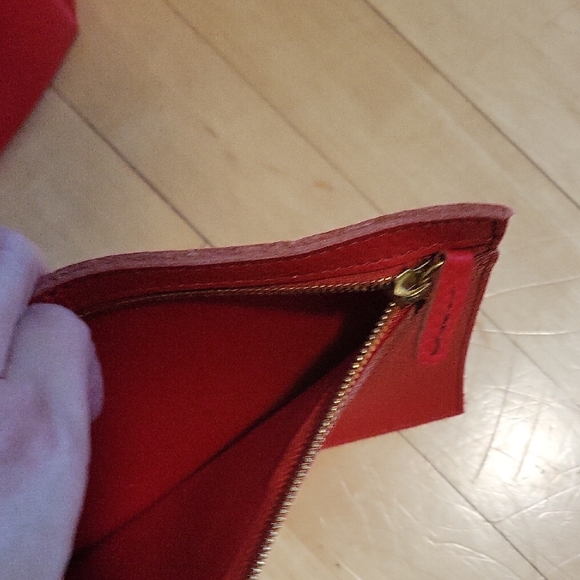 Mark And Graham Red Leather Tote Bag Purse -  J - Picture 6 of 12